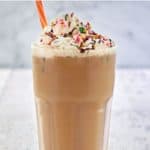 homemade Dunkin Donuts iced cake batter latte drink.