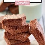five homemade fudge brownies.