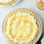 overhead view of copycat Marie Callender's coconut cream pies.