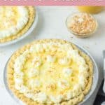 copycat Marie Callender's coconut cream pie and toasted coconut.