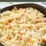 a bowl of homemade rice pilaf.