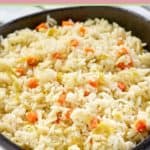a bowl of homemade rice pilaf.