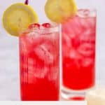 two copycat Starbucks passion tea lemonade drinks.