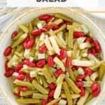 a bowl of three bean salad.