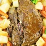 Instant Pot pot roast and vegetables on a platter.
