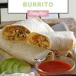 copycat McDonald's breakfast burrito on a tray.