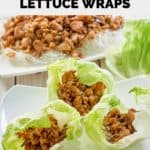 three homemade PF Chang's lettuce wraps.