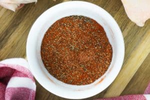 dry rub seasoning mix for smoked chicken thighs.