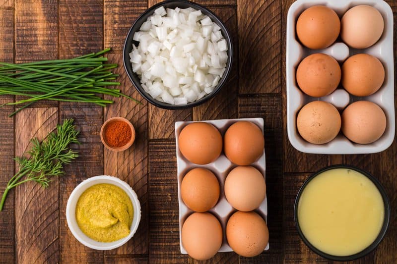 smoked deviled eggs ingredients.