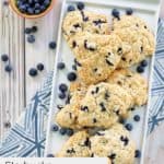 overhead view of homemade Starbucks blueberry scones