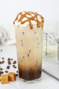 copycat Starbucks iced caramel macchiato.
