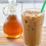 copycat Starbucks vanilla syrup and an iced vanilla coffee.