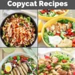 collage of four copycat Panera salads.