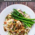 homemade chicken madeira on a plate.