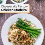 chicken madeira on a plate.