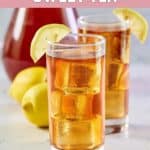 two glasses of copycat chick fil a iced sweet tea.