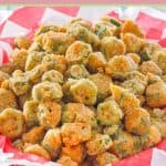 basket of southern fried okra.