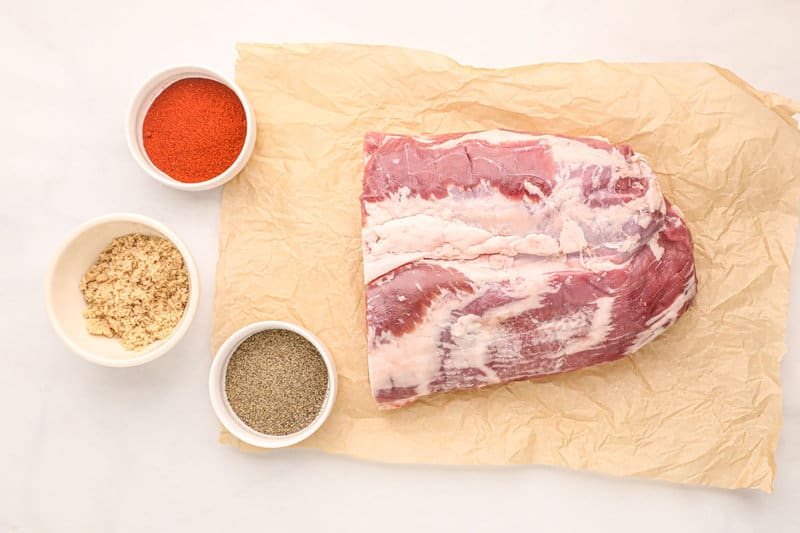 smoked pork belly ingredients.