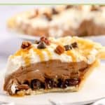turtle pie slice and a fork.