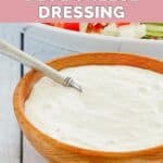 bowl of homemade Chart House blue cheese dressing.