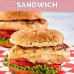 homemade Chick Fil A grilled chicken sandwich on parchment paper.