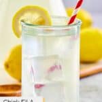 a glass of homemade Chick fil A lemonade.