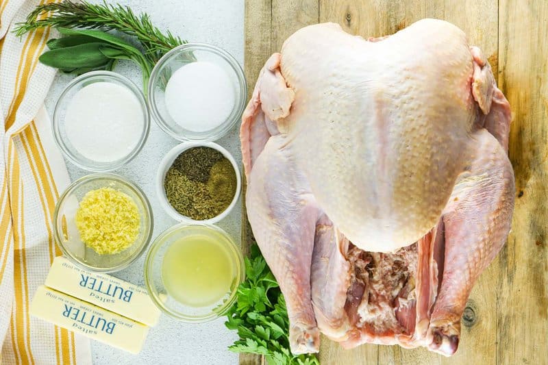 smoked spatchcock turkey ingredients.