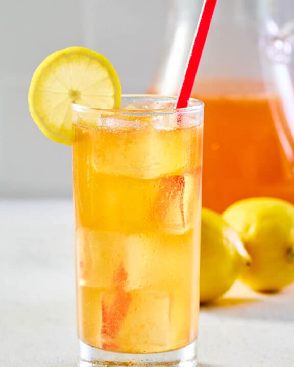 copycat Chick Fil A Sunjoy drink in a glass.