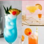 collage of copycat Olive Garden drinks.