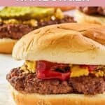 closeup of a homemade McDonald's hamburger.