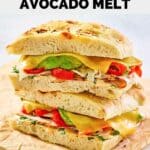 homemade Panera Bread chipotle chicken avocado melt.