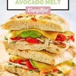 homemade Panera chipotle chicken avocado melt sandwich.