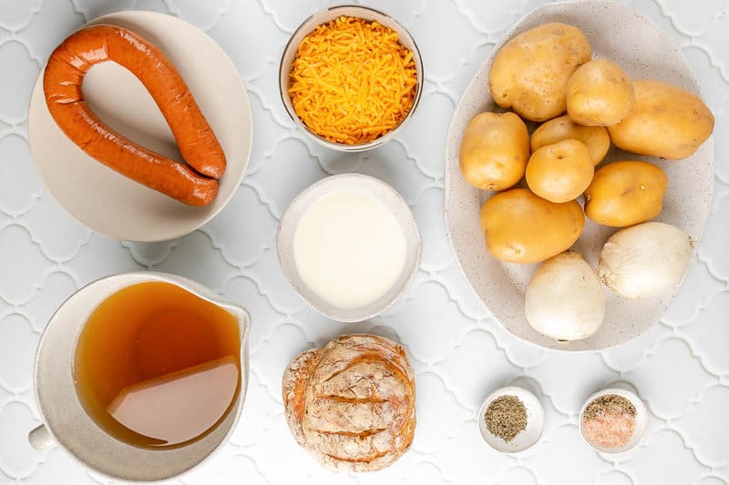 sausage stew ingredients.