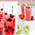 collage of three Starbucks refreshers drinks.