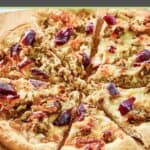 slices of Thanksgiving pizza.
