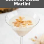 homemade Tommy Bahama coconut cloud martini.