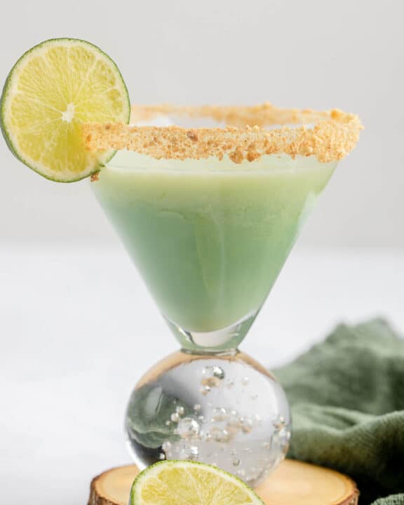 copycat Tommy Bahama Key Lime Martini with graham cracker rim.