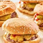 homemade Burger King Cheeseburger on brown parchment paper.