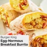 homemade Burger King egg-normous burritos on a plate.