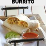 copycat McDonald's sausage breakfast burritos with sauces on a tray.