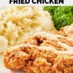 closeup of homemade Outback Steakhouse bloomin' fried chicken on a plate.