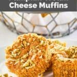 homemade Starbucks pumpkin cream cheese muffins with pumpkin seeds on top.