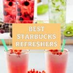 three Starbucks Refreshers drinks.