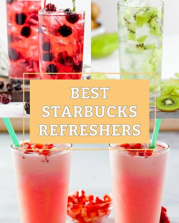 three Starbucks Refreshers drinks.