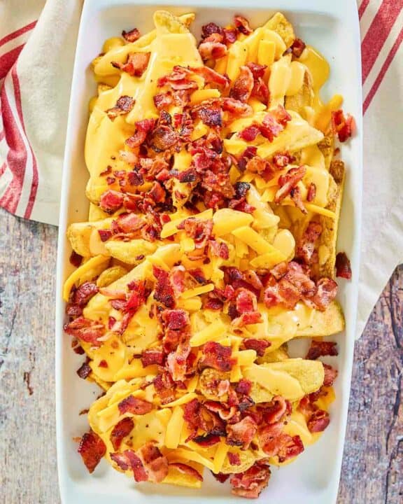 overhead view of Wendy's Baconator Fries