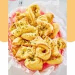 homemade Domino's garlic knots in a basket.