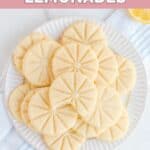 overhead view of copycat Girl Scout lemonades on a plate.