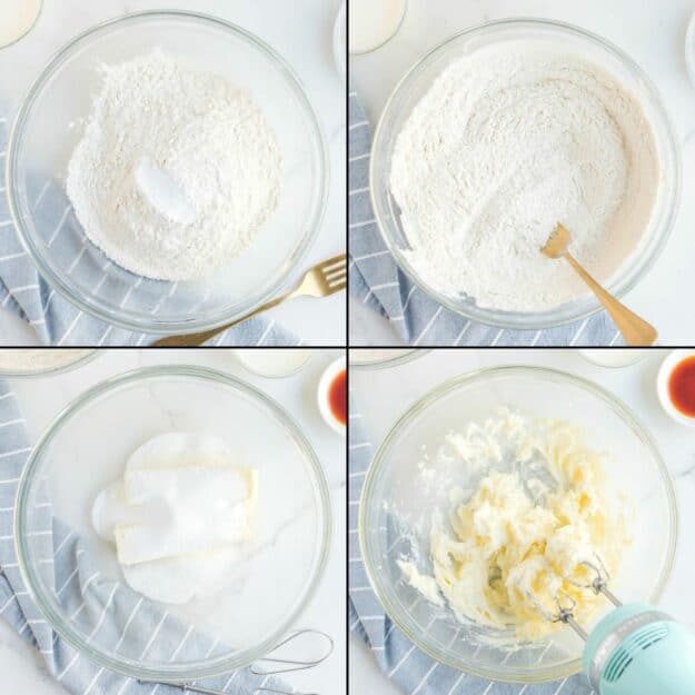first half of steps for making Girl Scout samoas cookie dough.