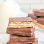 copycat Girl Scout S'mores cookies and milk.