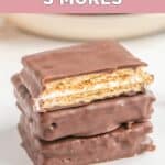 three copycat Girl Scout s'mores cookies.
